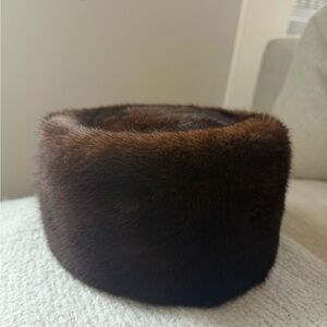 Vintage Dark Brown Mink Hat (1950’s)
